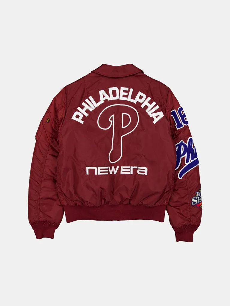 Alpha Industries MA-1 Phillies blouson Cardinal brodé