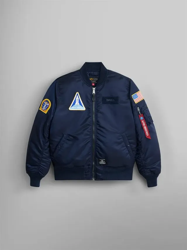 Alpha Industries NASA MA-1 Gen II bomber bleu patches
