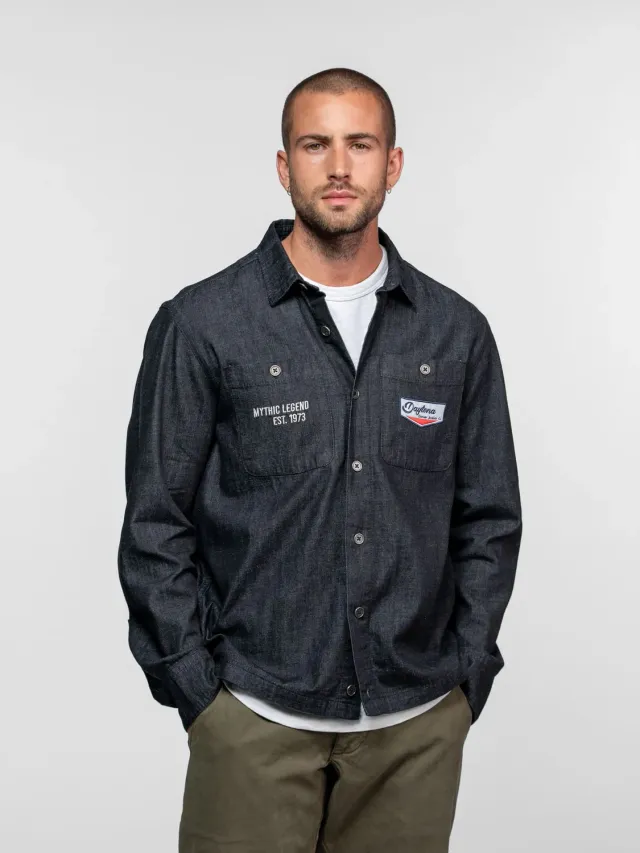 DAYTONA Abril chemise denim homme rincé wash