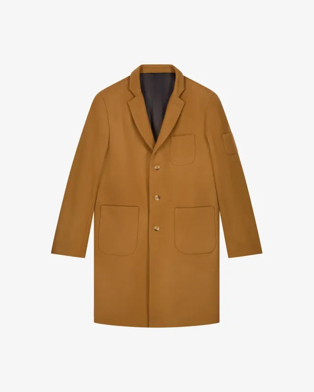 LEBRUN Camel Laine Manteau Slim Cachemire Homme