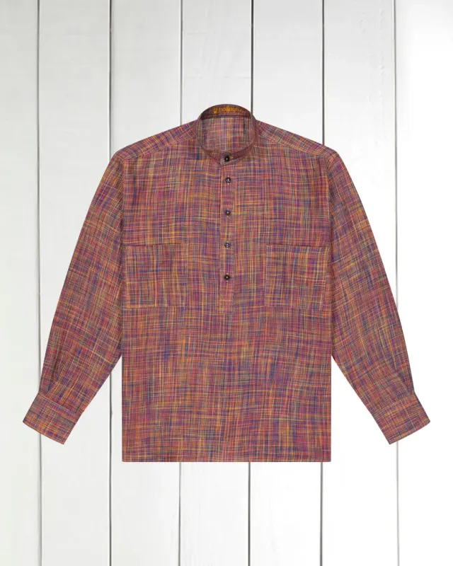 Hollington Janeiro chemise lin col mao violet