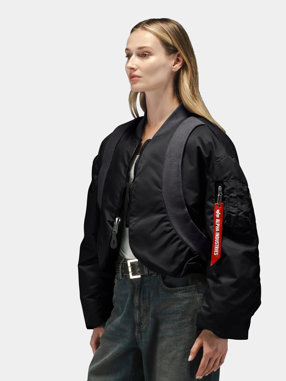Alpha Industries Knit Rib MA-1 bomber femme cedar red