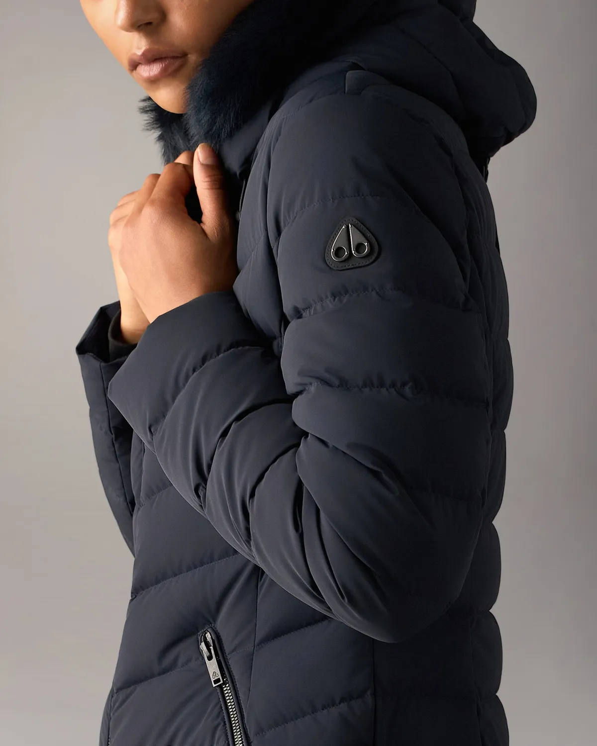 Moose Knuckles Roselawn Down Jacket doudoune navy ajustée