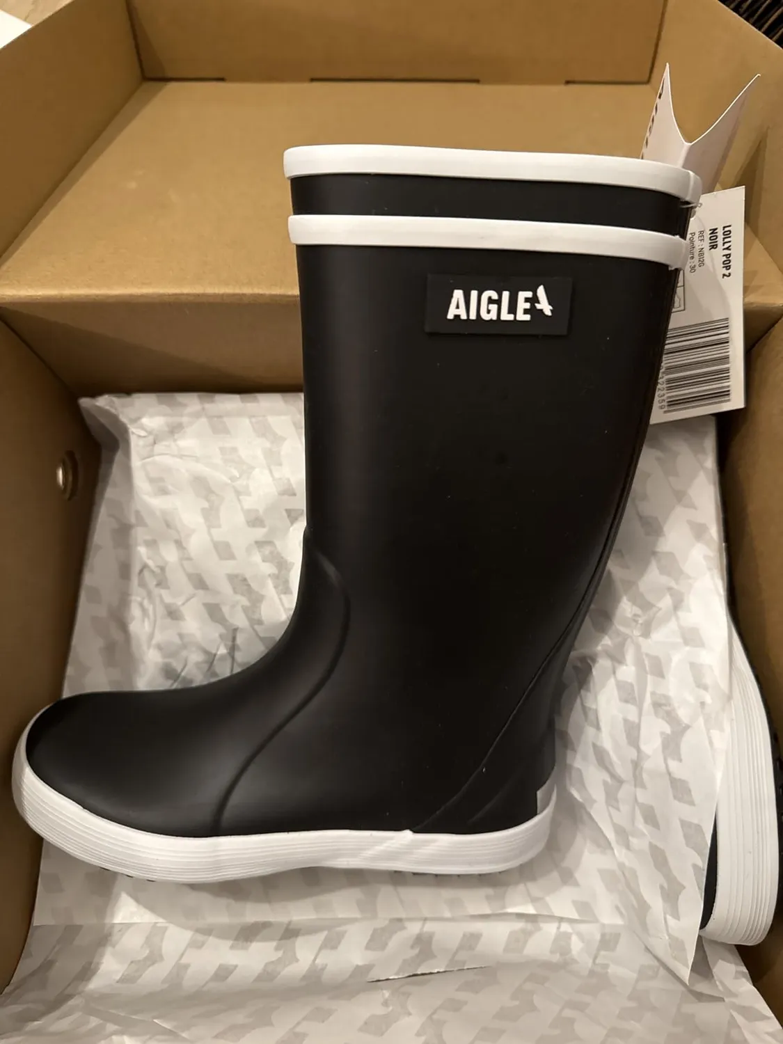 Aigle Lolly Pop 2 Botte pluie enfant Marine caoutchouc