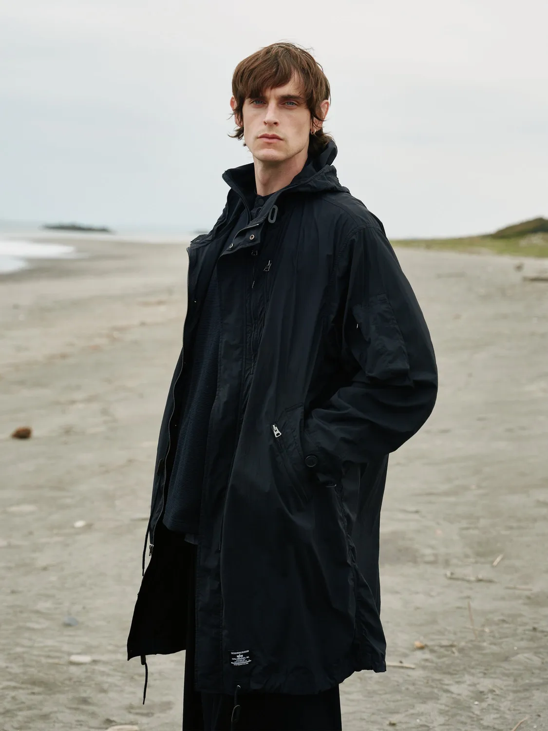 Alpha Industries White Mountaineering parka fishtail noire
