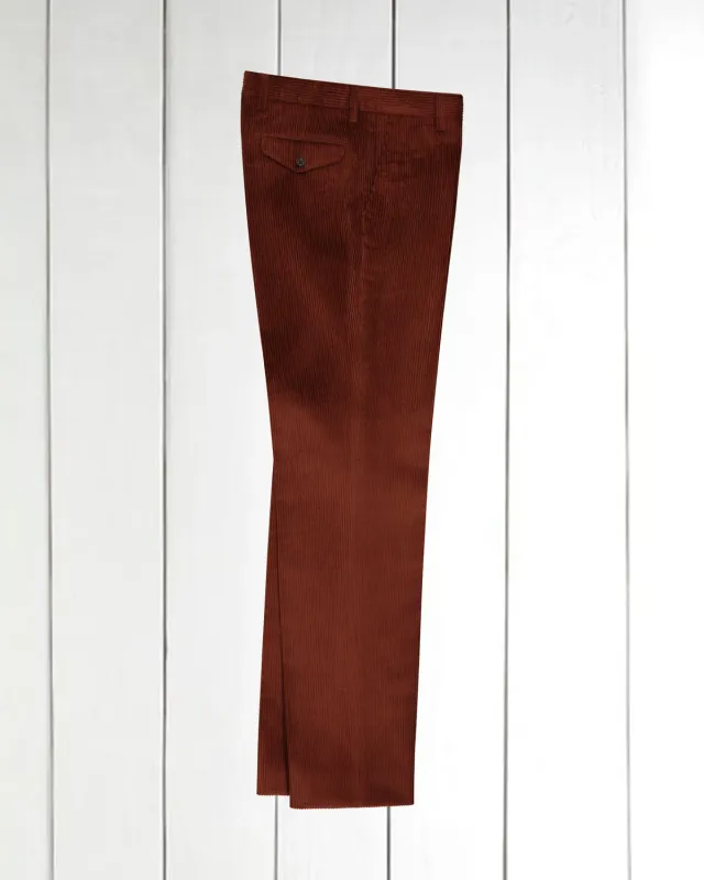 Hollington Jules ample pantalon velours châtaigne