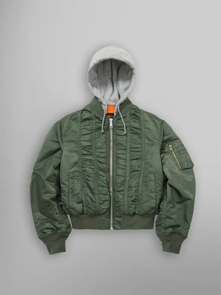 Alpha Industries MadeMe MA-1 bomber vert capuche ruché