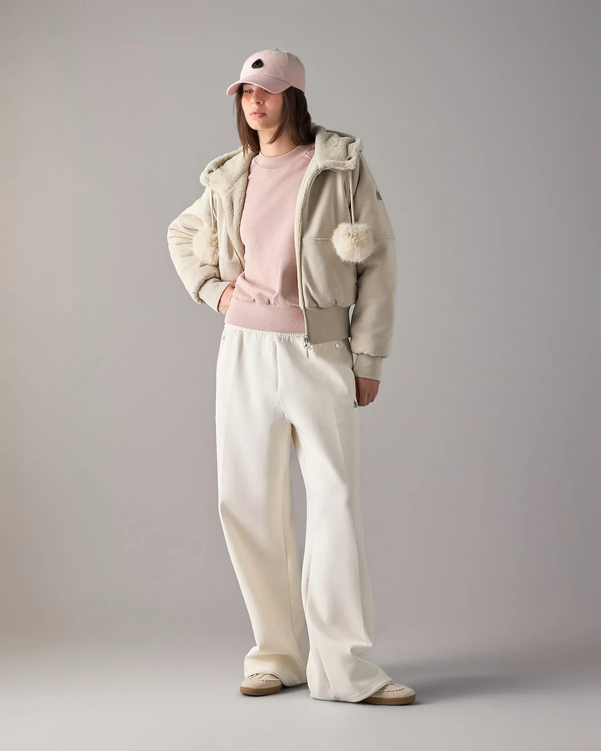 Moose Knuckles Oro Bunny Hoodie sweat alabaster réversible