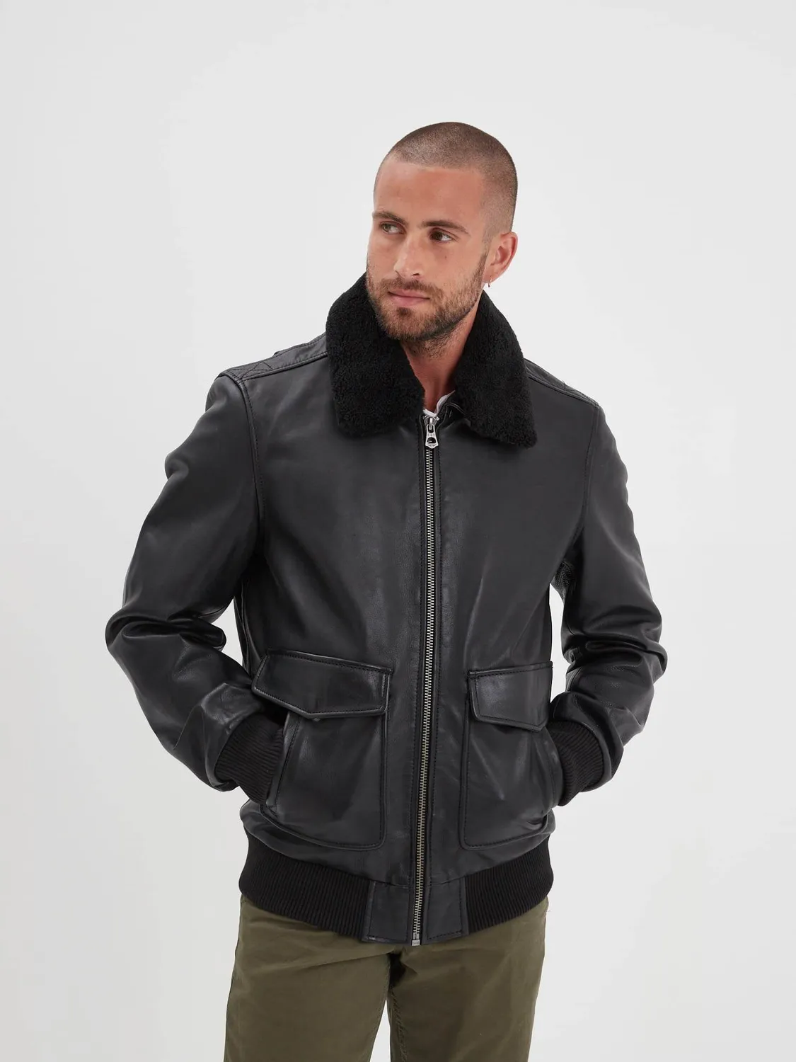 Daytona Mirage blouson aviateur cuir noir vachette