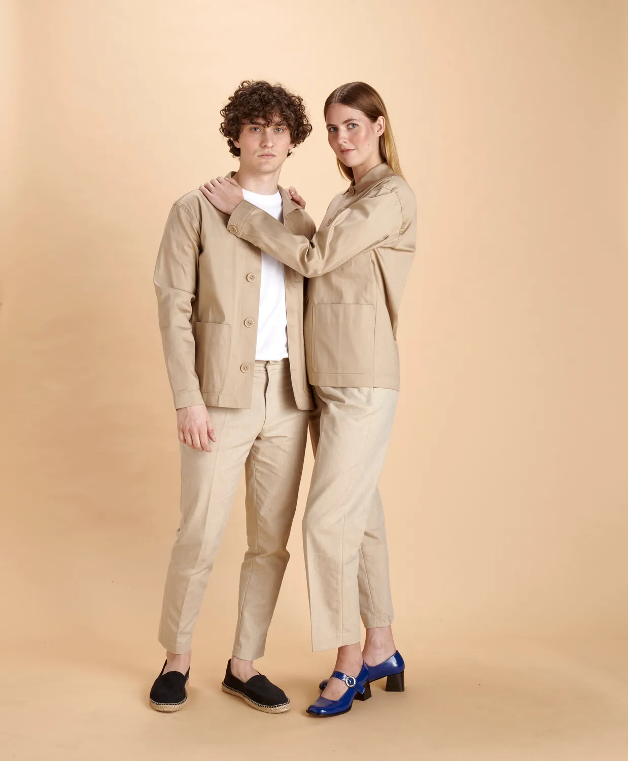 Soubacq Le Bleu Sable veste de travail coton beige