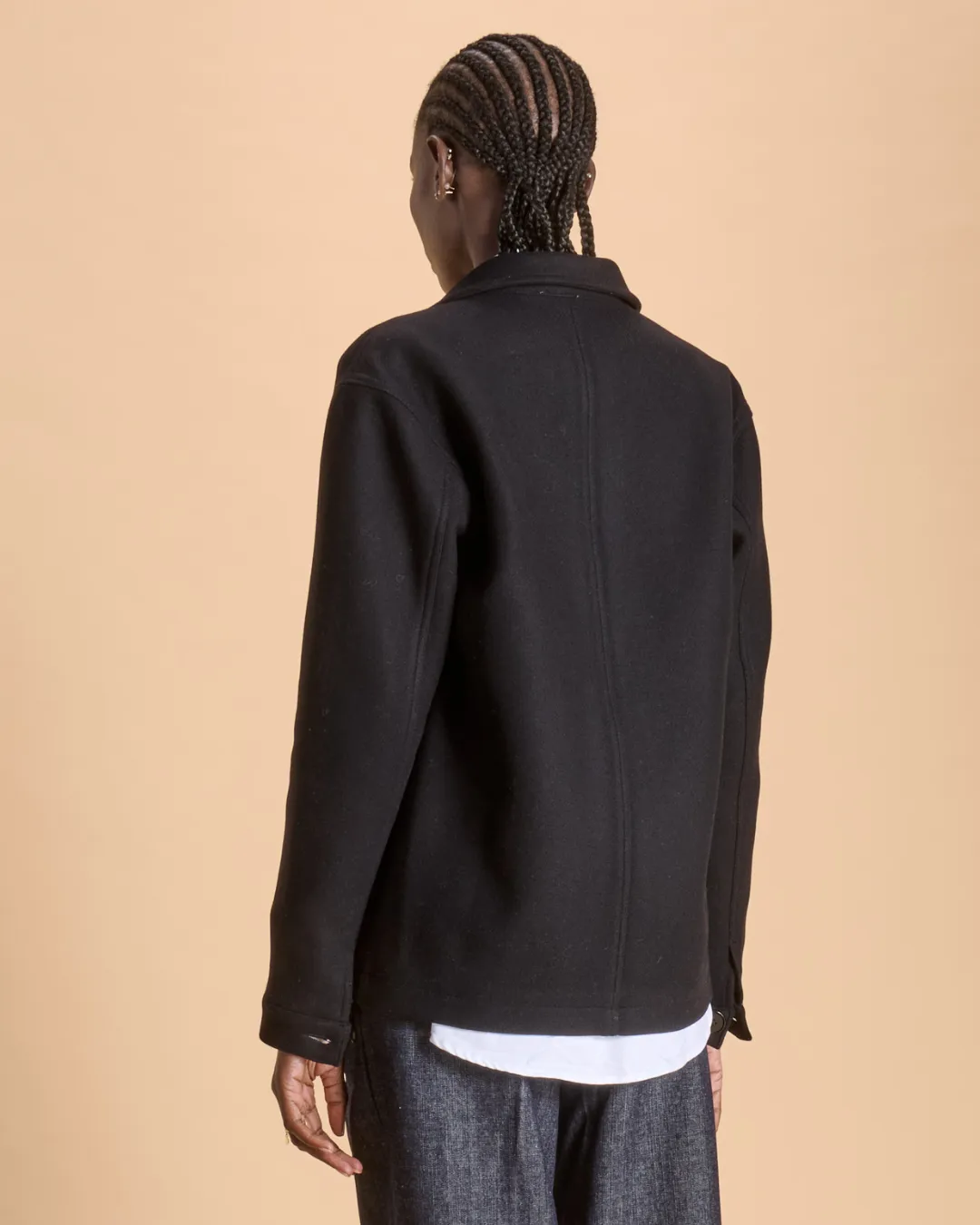 Soubacq Bleu Sesia veste de travail laine noire