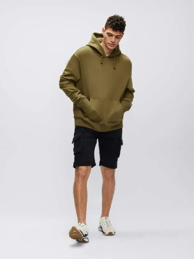 Alpha Industries Crew Short Gen I short cargo noir coton slim