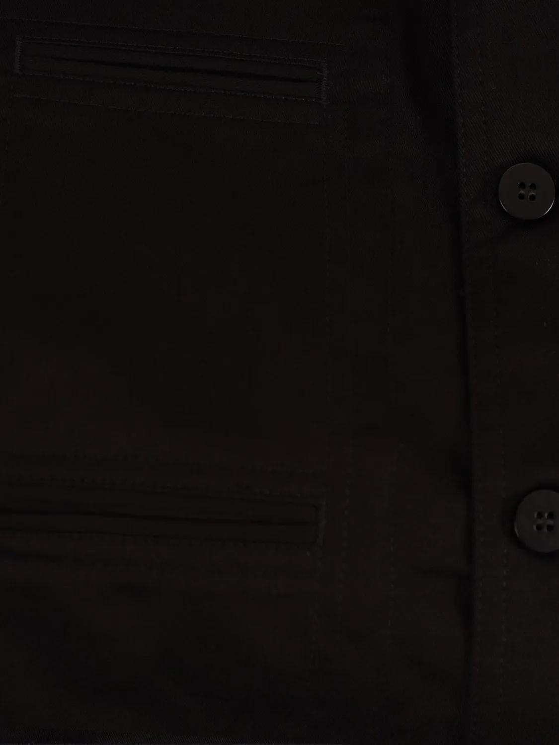 Hollington Architecte veste serge coton noire stretch col Nehru