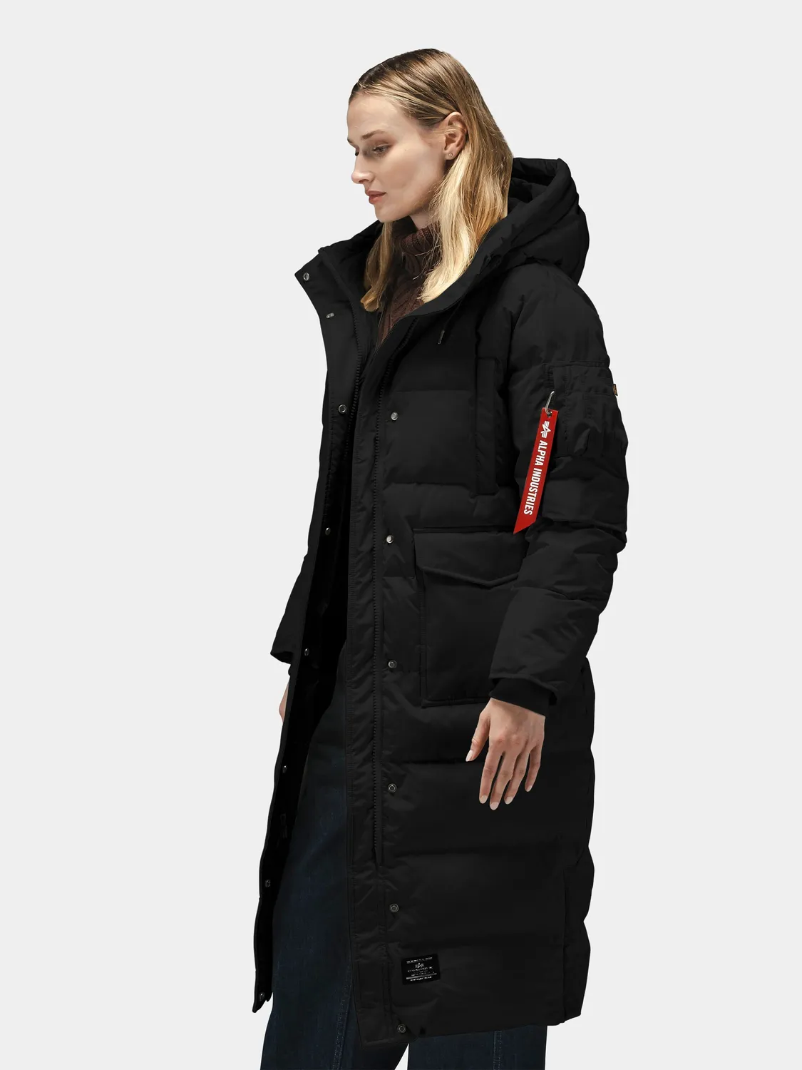 Alpha Industries Sierra Long Puffer parka femme dune white duvet