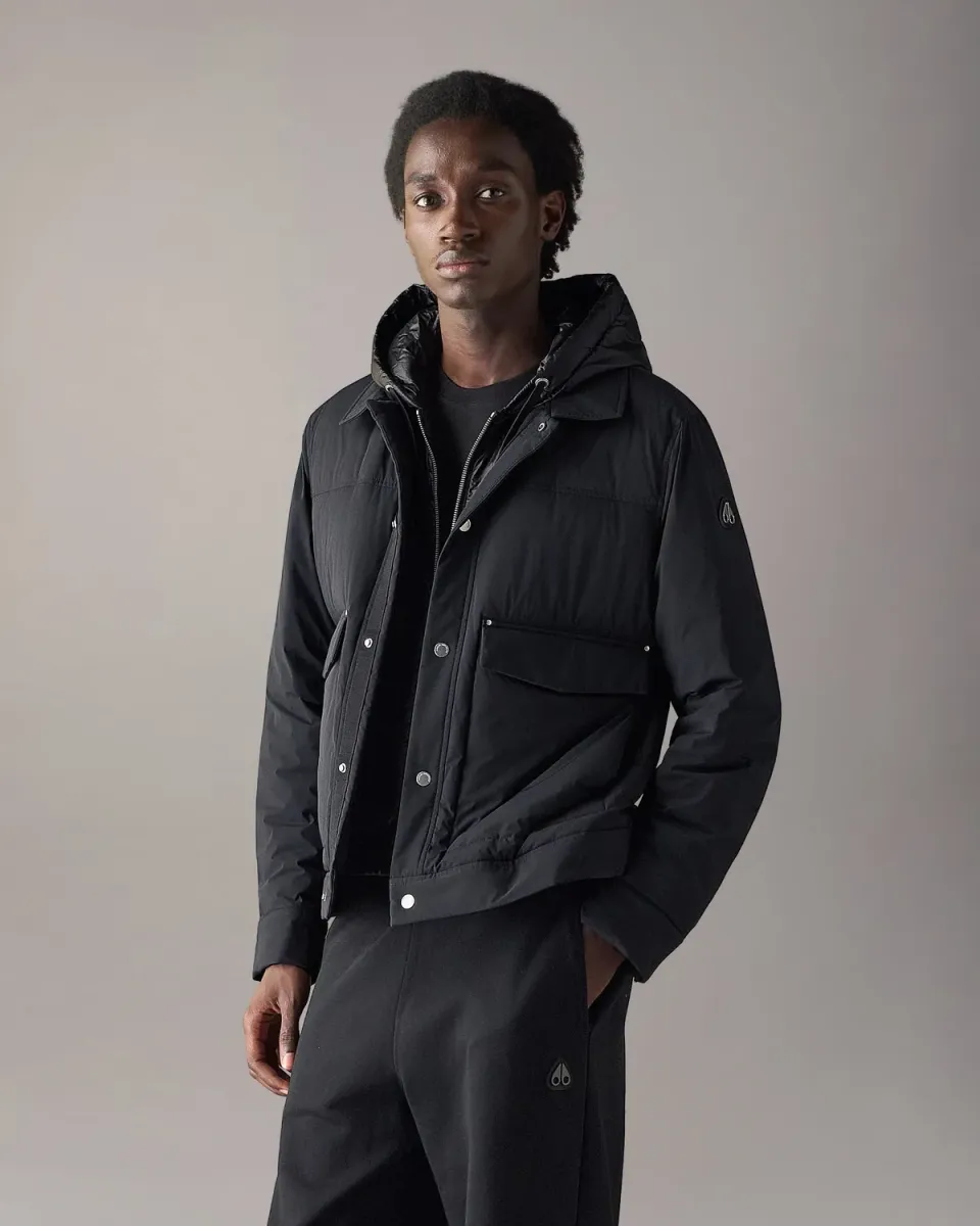 Moose Knuckles Brixton Down Trucker Jacket doudoune noire légère