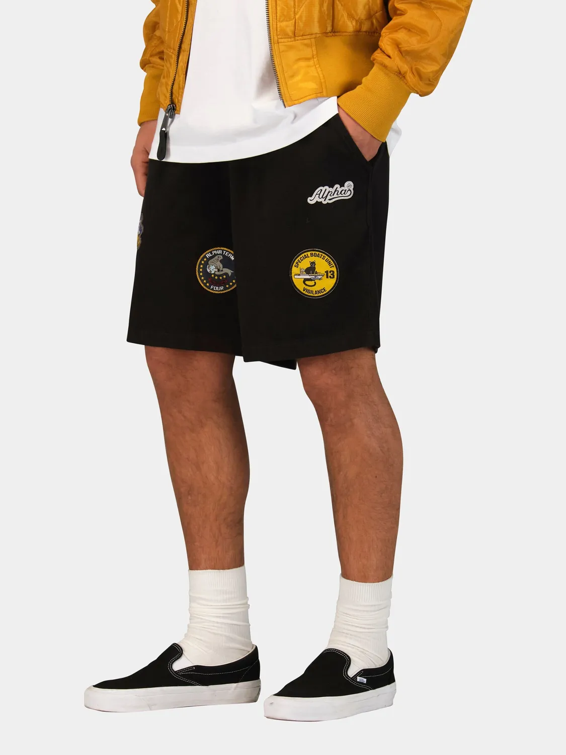 Alpha Industries Patched Jersey Short noir jersey