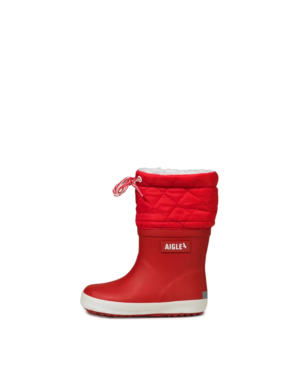 Aigle Giboulee 2 botte de pluie enfant fourrée Marine Blanc