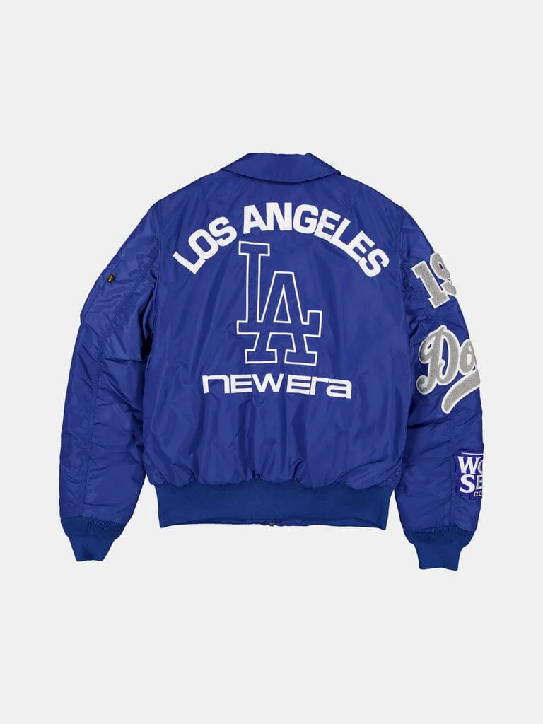 Alpha Industries MA-1 Dodgers bomber bleu clair