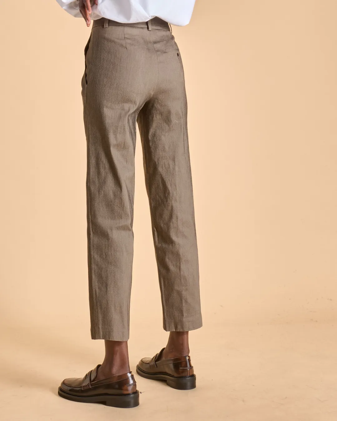 Soubacq Nara pantalon femme denim marron