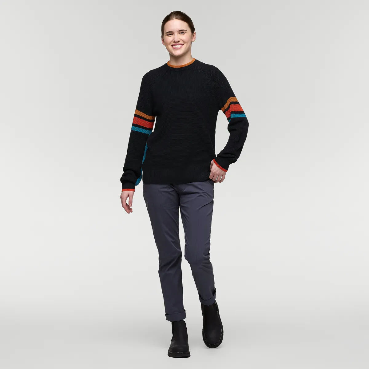 Cotopaxi Libre Waffle Crew pull femme Carbon maille gaufrée