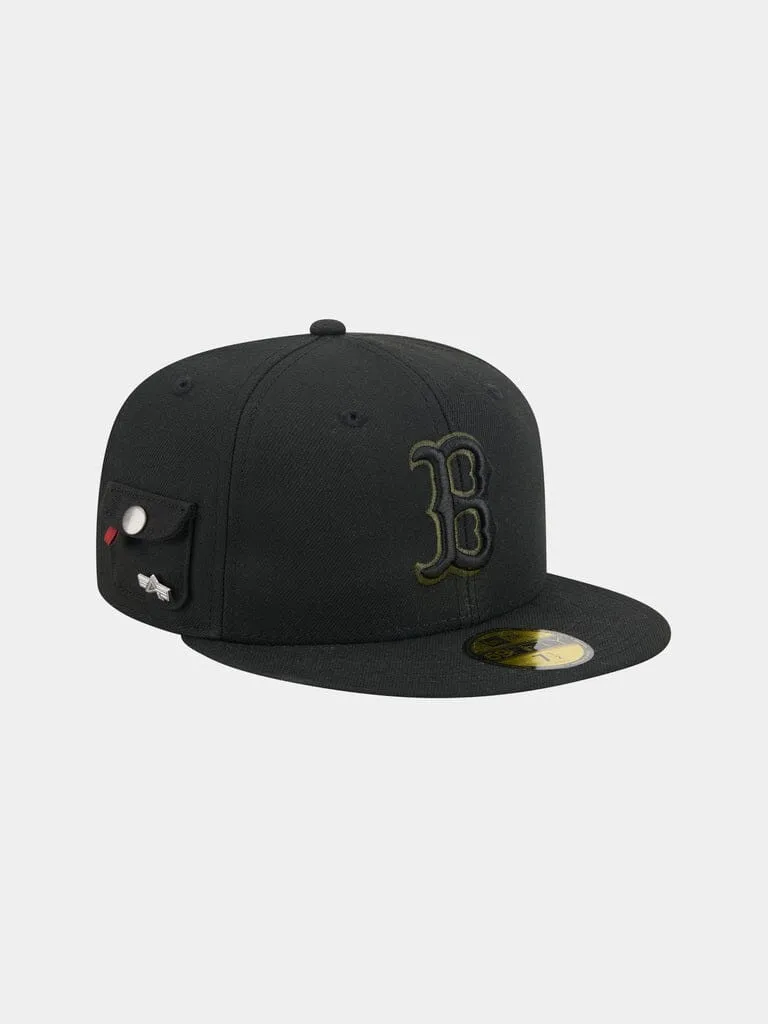 Alpha Industries 59FIFTY casquette fitted noire Red Sox