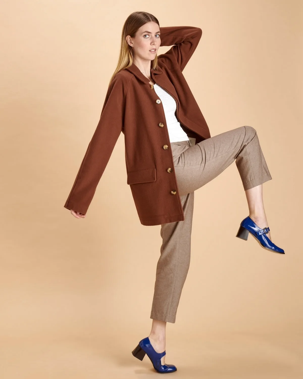 Soubacq Le Trench Lavallière trench drap de laine brun