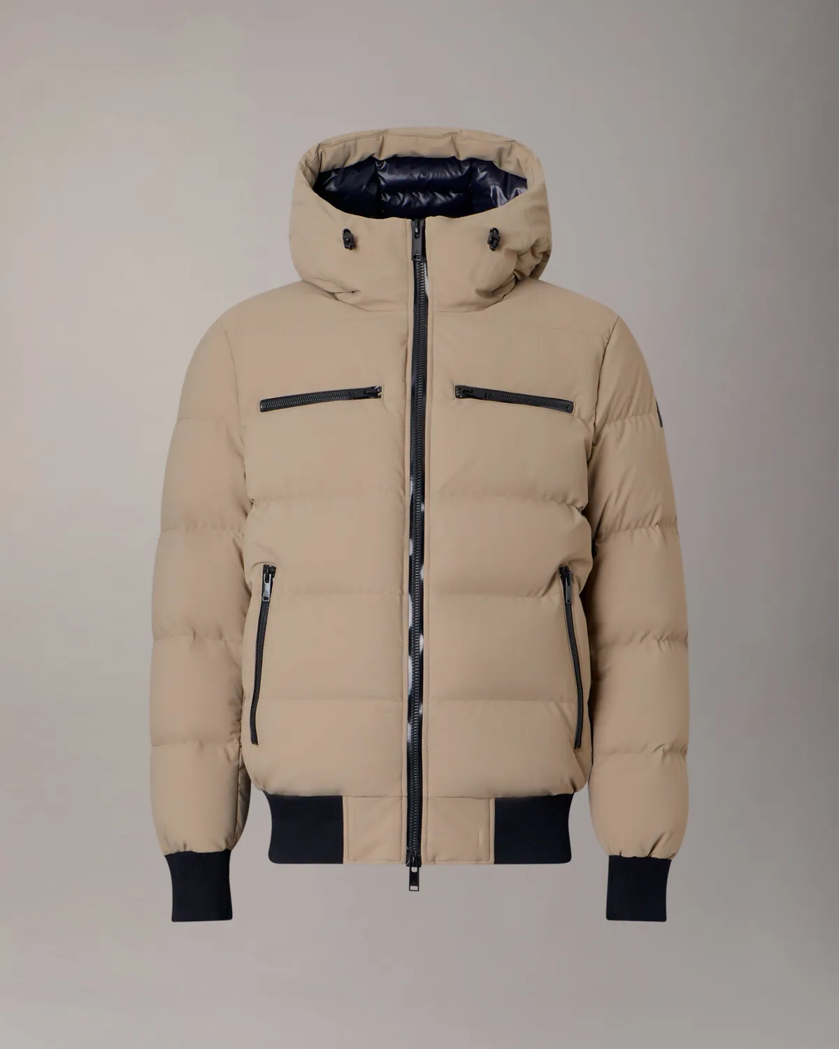 Moose Knuckles Soho bomber duvet ashen zippé
