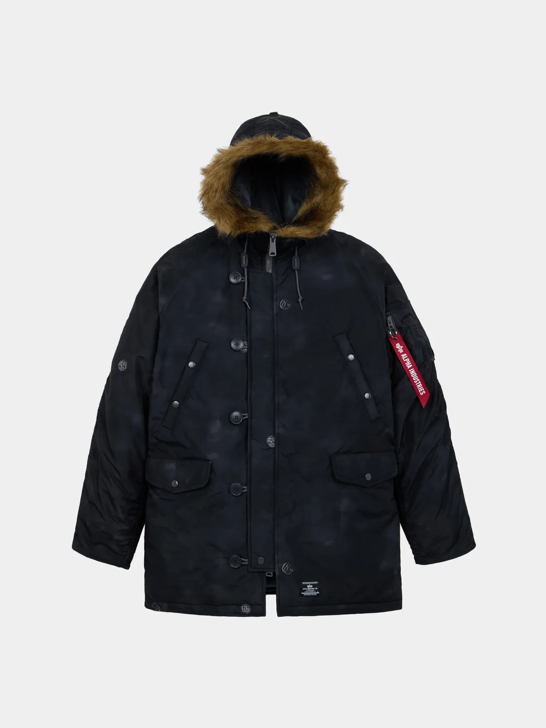 Alpha Industries N-3B Oxford Parka Vintage noir pin