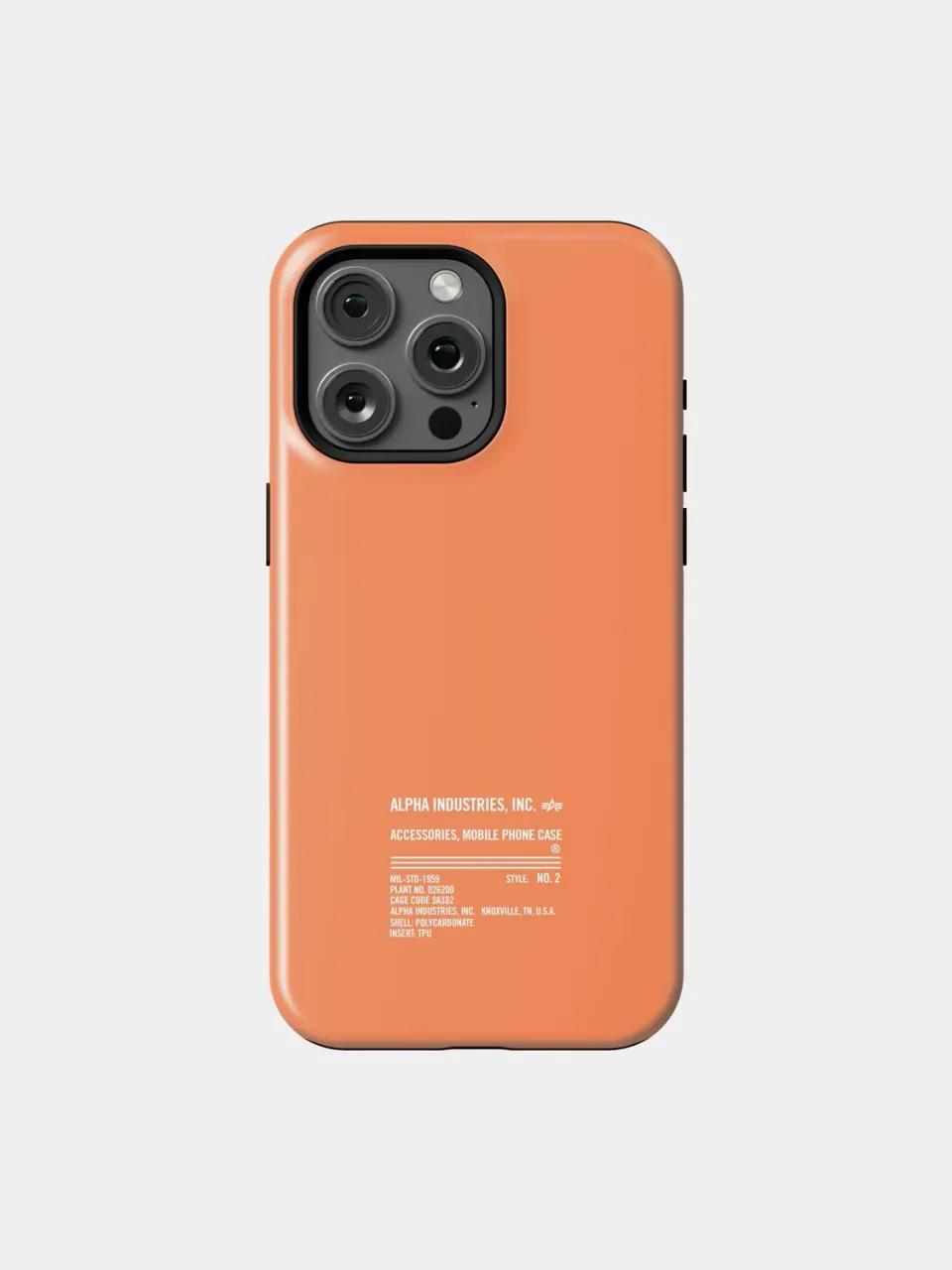 Alpha Industries iPhone 15 Pro Max Coque MagSafe Orange Rigide