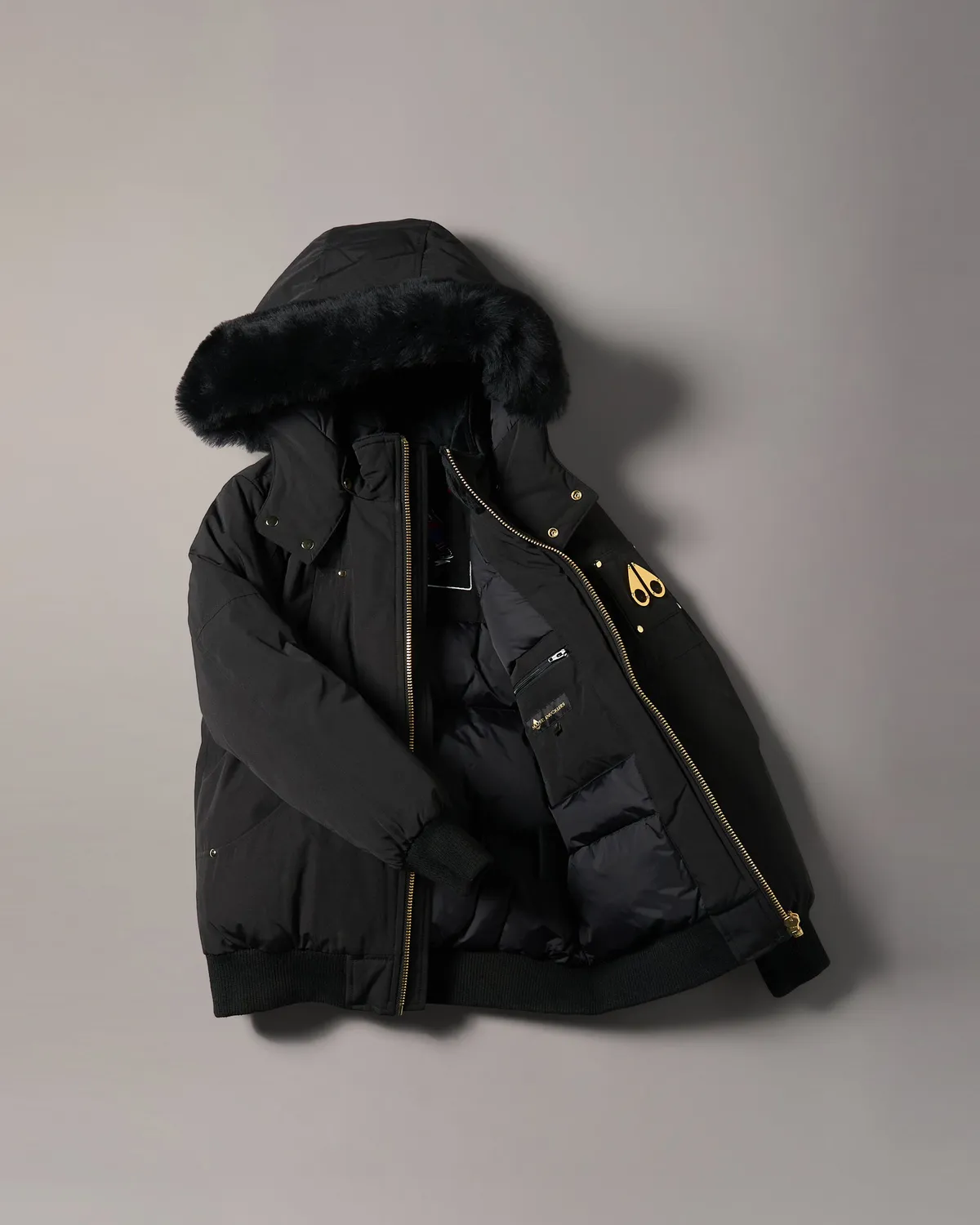 Moose Knuckles Original bomber enfant duvet noir