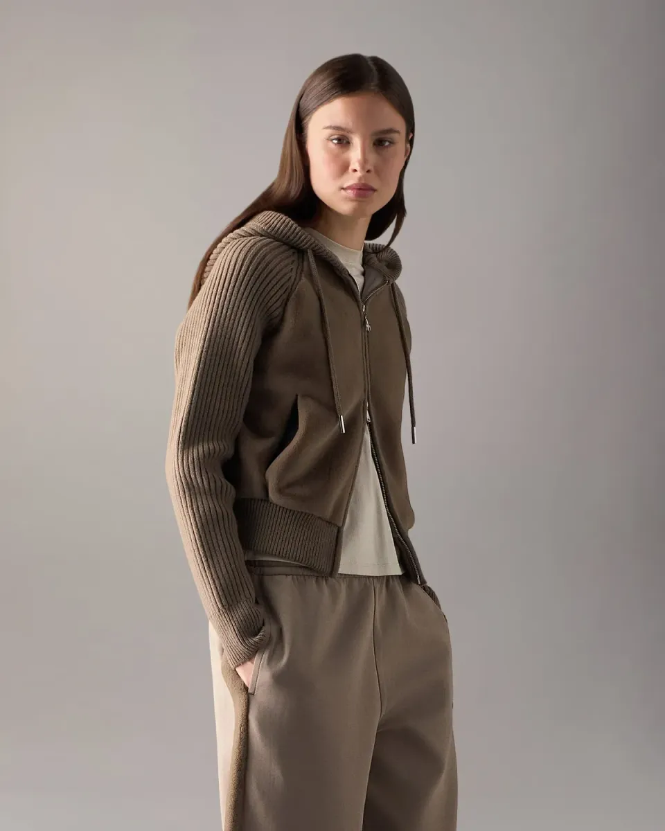 Moose Knuckles Junction pull capuche cendré laine