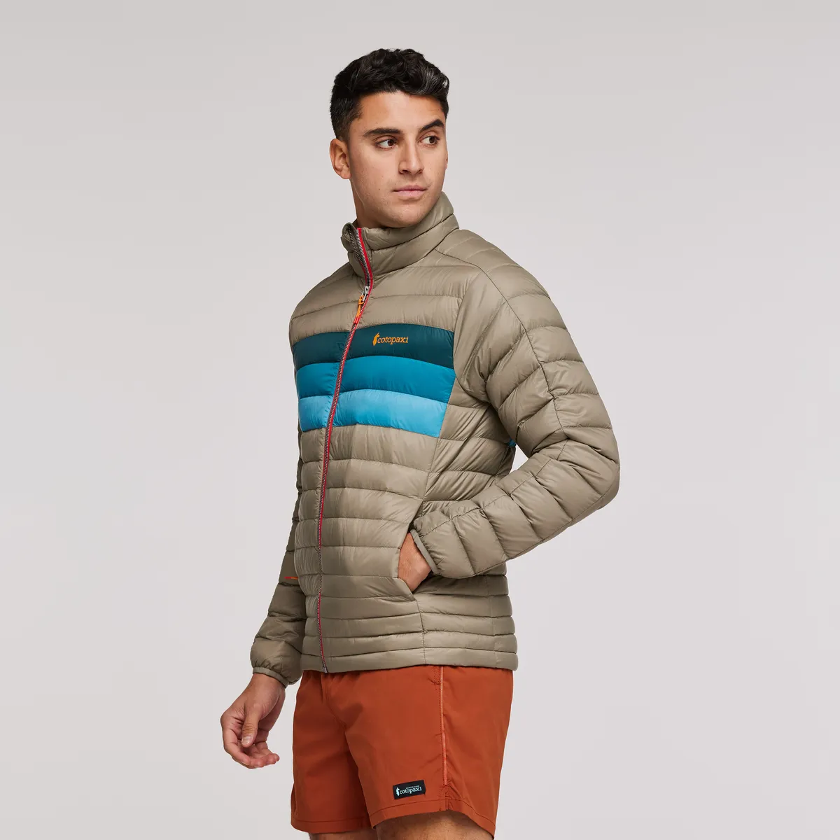 Cotopaxi Fuego doudoune homme Stone Burgundy Stripes