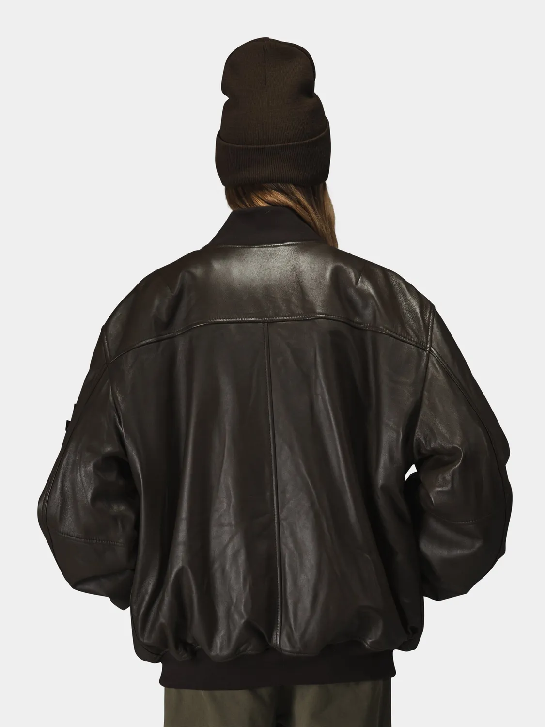 Alpha Industries MA-1 Leather blouson cuir espresso