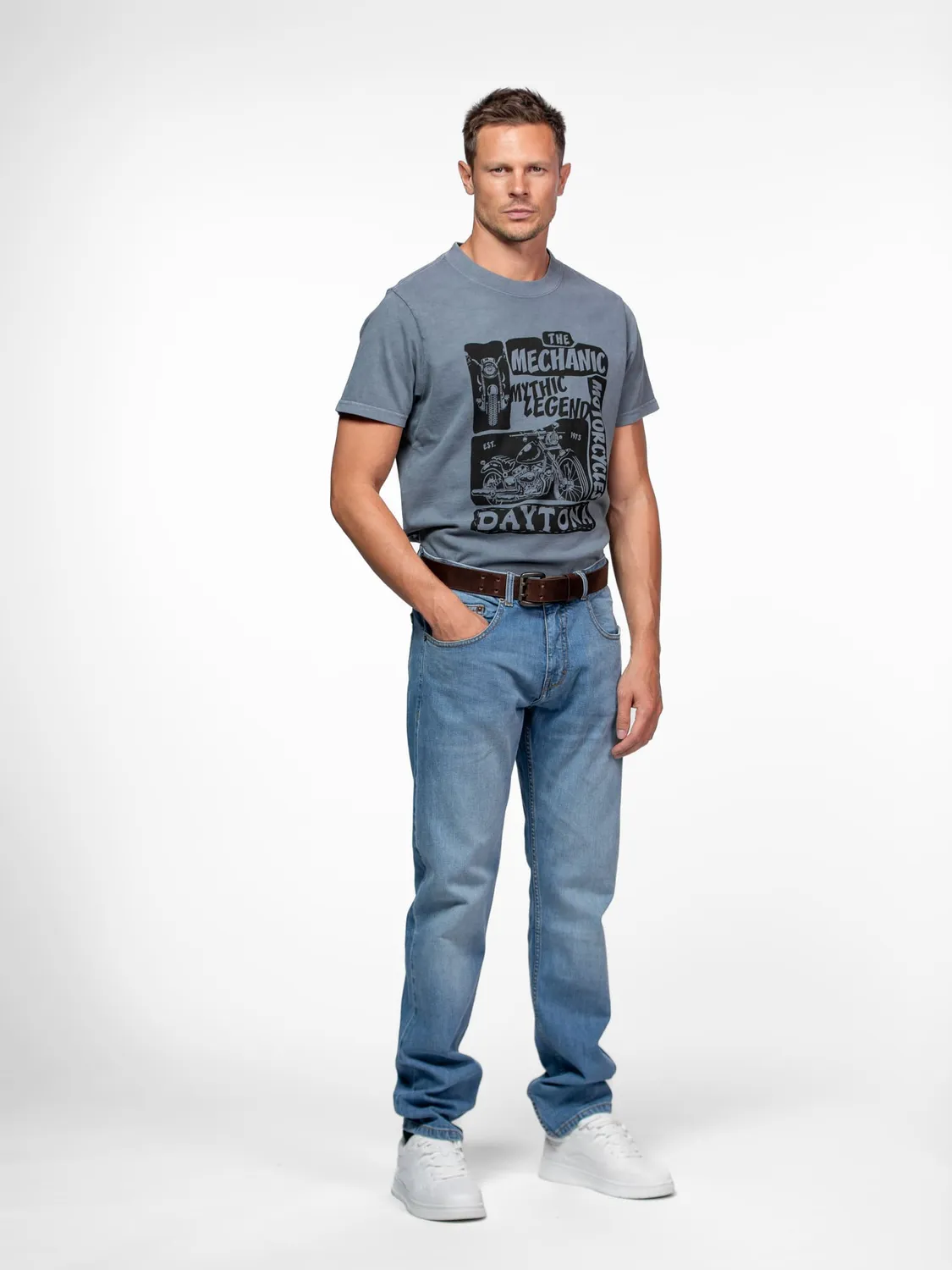 Daytona Hachidaka jean slim mid wash taille mi-haute