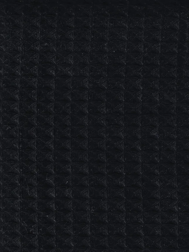Hollington nid d'abeille tissu noir merle lin et coton