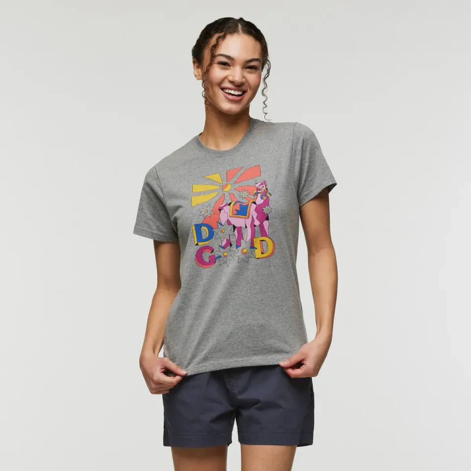 Cotopaxi Pompones Do Good t-shirt femme Heather Grey coton bio