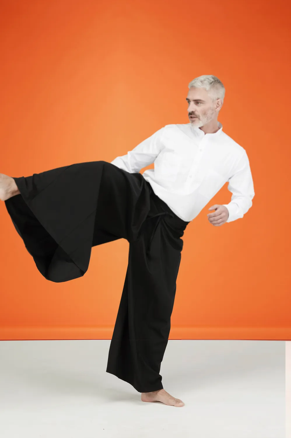Hollington Hakama pantalon laine noire S130 plis