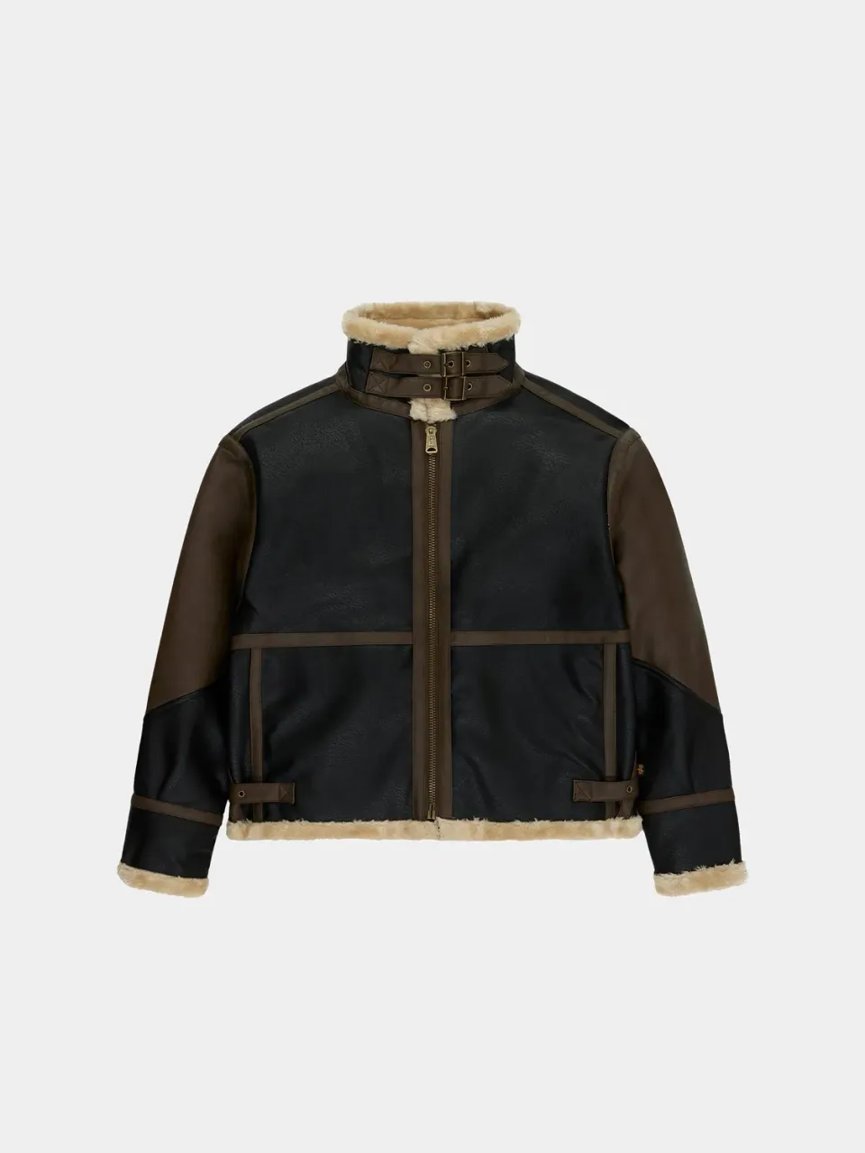 Alpha Industries B-3 Mod blouson simili cuir marron sherpa