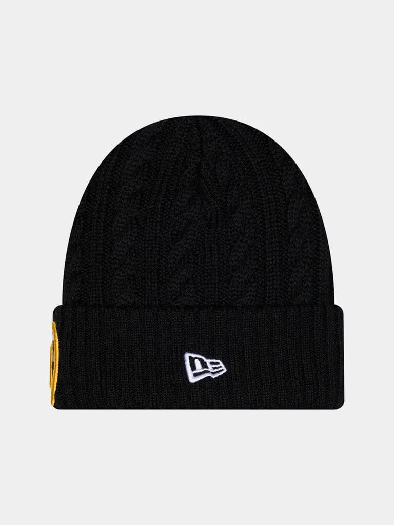 Alpha Industries Boston Bruins bonnet noir laine mérinos
