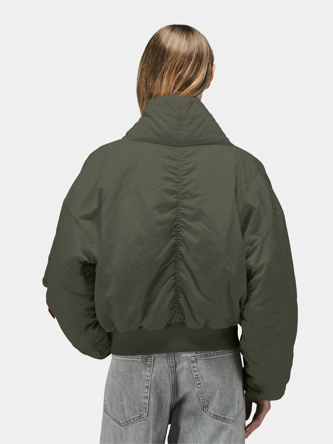Alpha Industries Shawl Collar Bomber veste femme gris duvet