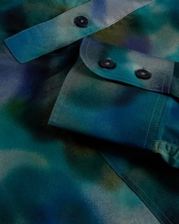 Hollington Orages chemise col mao coton Liberty