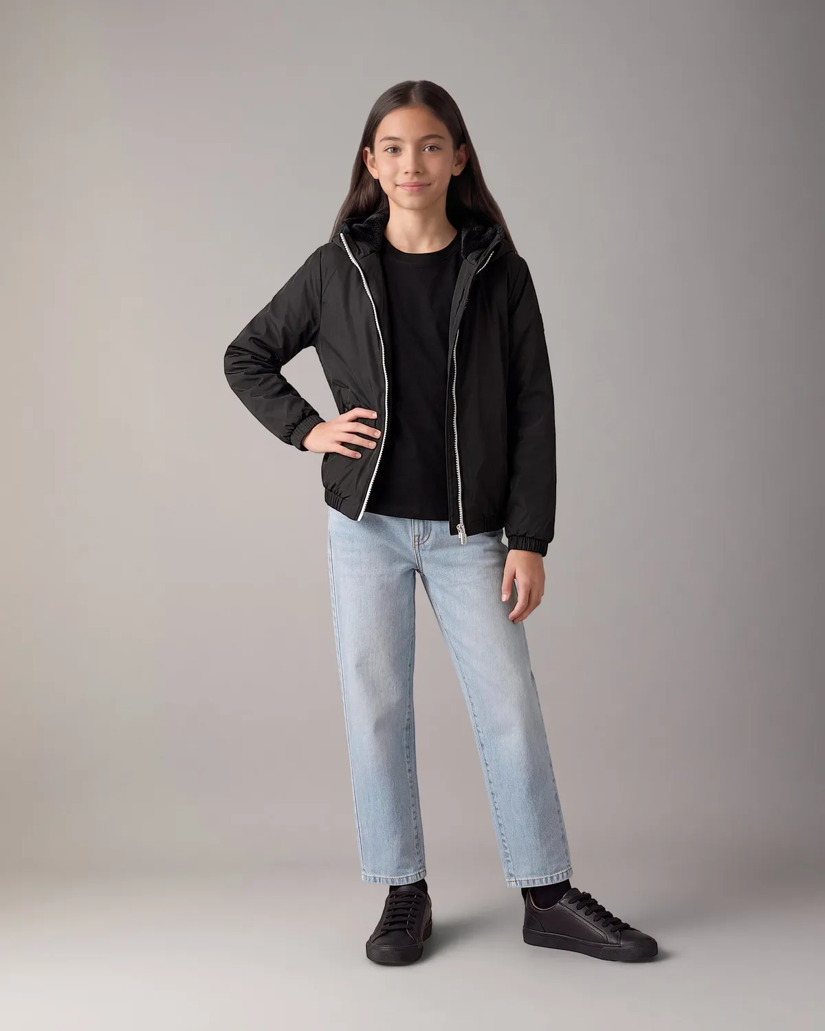 Moose Knuckles Simcoe Bunny veste enfant Black réversible