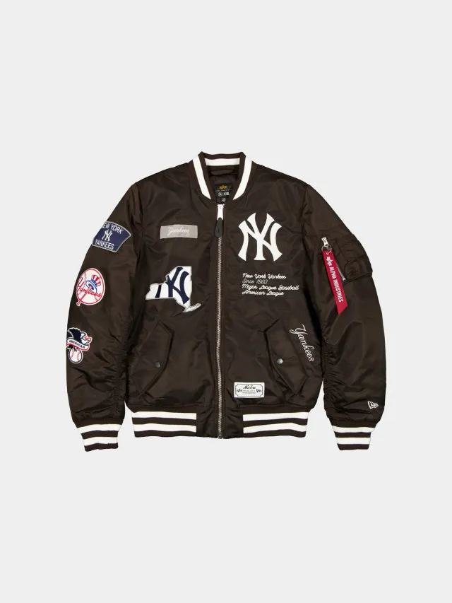 Alpha Industries MA-1 Yankees New Era bomber burnt wood nylon