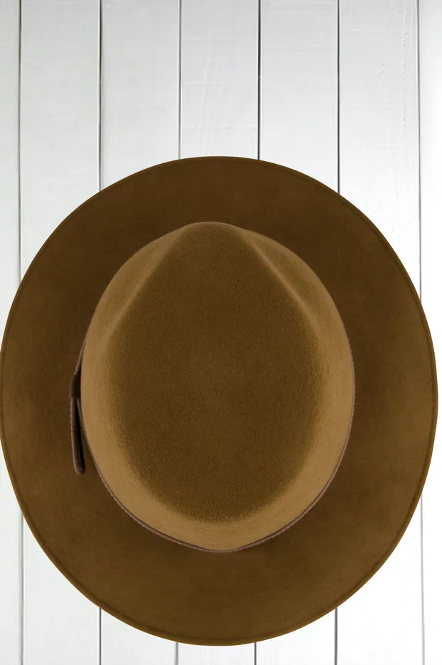 Hollington chapeau feutre laine camel déperlant