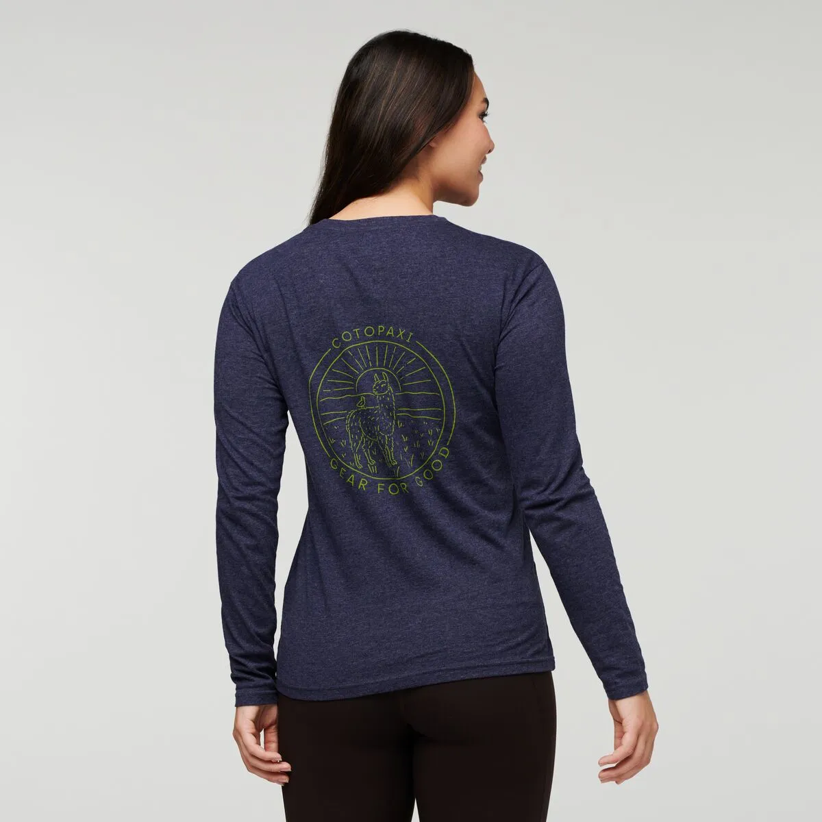 Cotopaxi Hello Llama t-shirt manches longues Silver Leaf