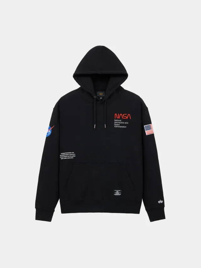 Alpha Industries NASA Essential hoodie sweat noir coton