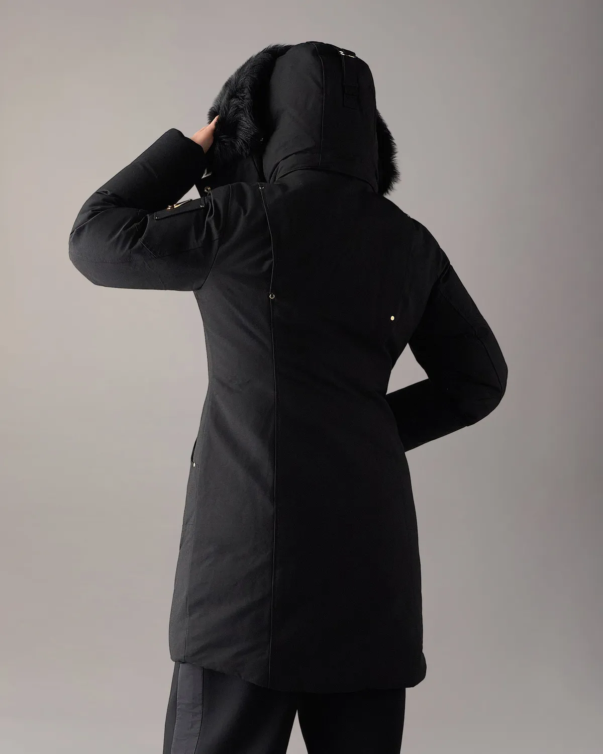 Moose Knuckles Stirling Parka duvet noir Gold femme