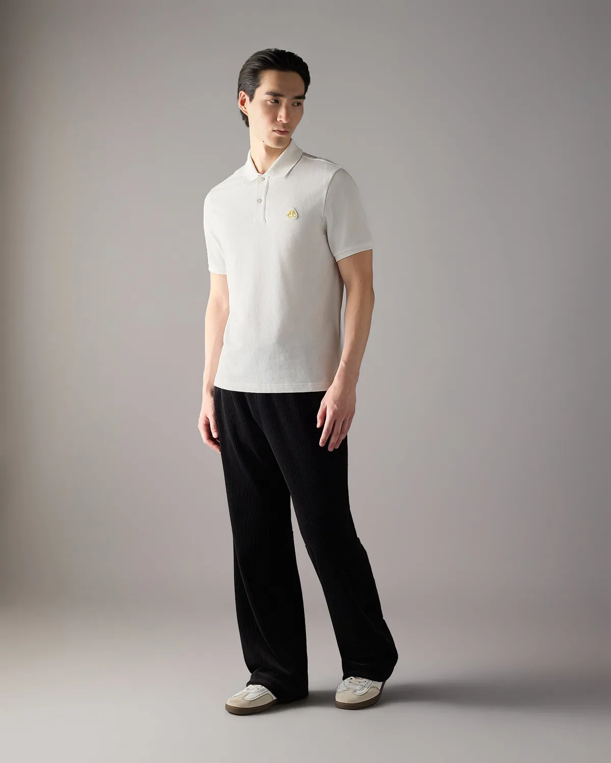 Moose Knuckles Gold Series Everett Polo blanc coton