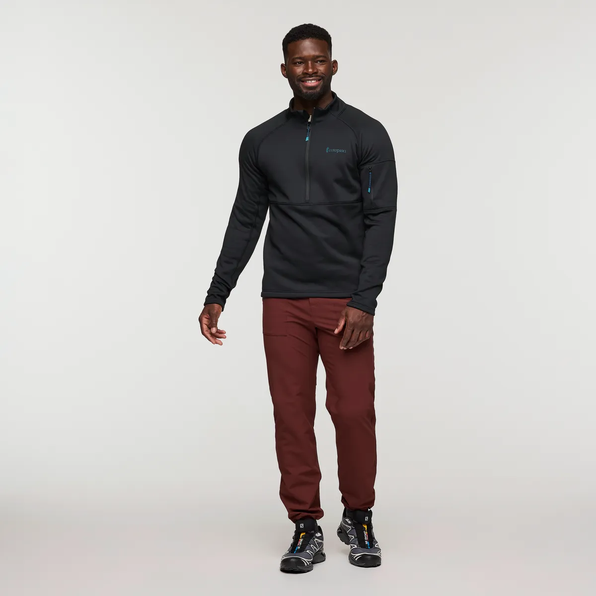 Cotopaxi Tempa Fleece Half-Zip pull homme noir polyester recyclé