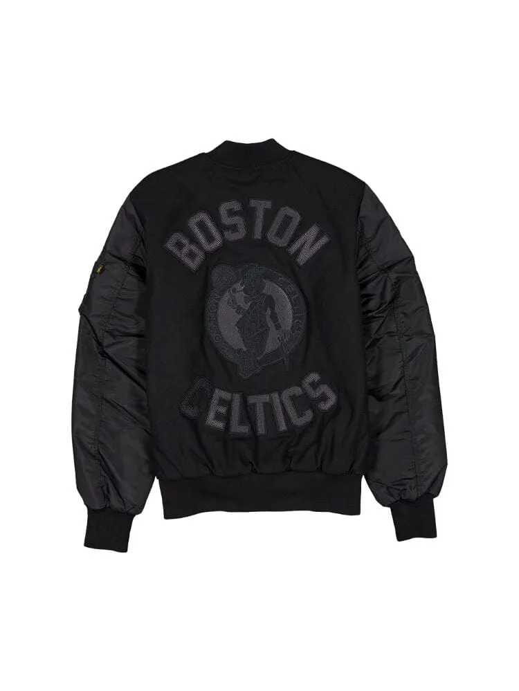 Alpha Industries MA-1 Boston Celtics bomber laine noir